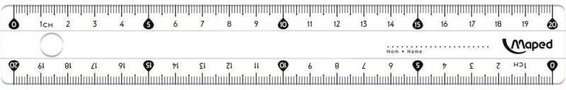 Maped Επίπεδος Χάρακας Cristal 20cm (146112)