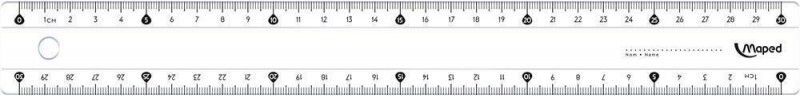 Maped Επίπεδος Χάρακας Cristal 30cm (146119)