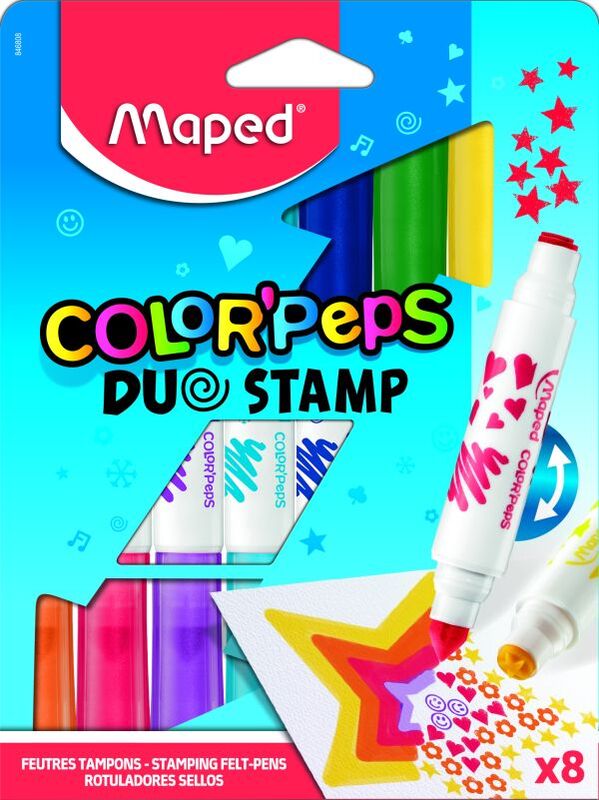 Maped Μαρκαδόροι Διπλοί Με Σφραγίδες-8Τμχ (846808)