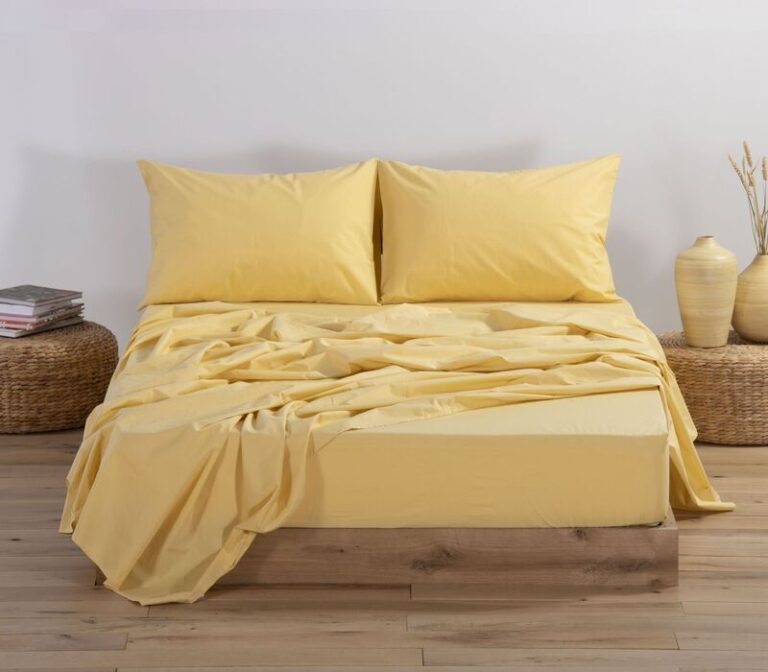Nef Nef Σεντόνι Βαμβακερό Basic Μονό Με Λάστιχο Yellow Χ25/26 (011710-1184-YELLOW)
