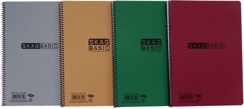 Skag Τετράδιο Basic Σπιράλ 17x25 3 Θεμάτων 80gr. - 1Τμχ (276153)