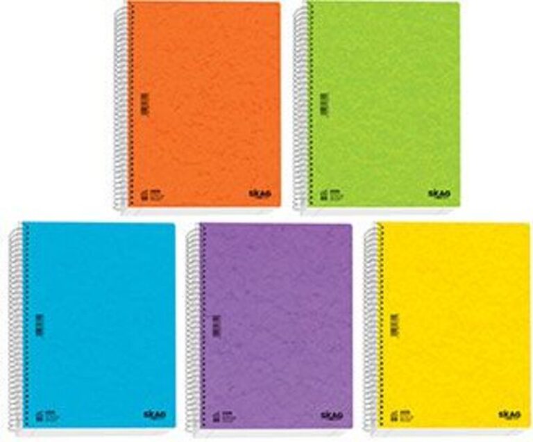 Skag Τετράδιο Basic Σπιράλ Α4 4 Θεμάτων 80gr N.8014-5 Σχέδια-1Τμχ (276122)