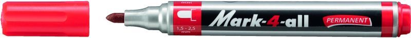 Stabilo Μαρκαδόρος Ανεξίτηλος 651/40 Red-1Τμχ (11651040)