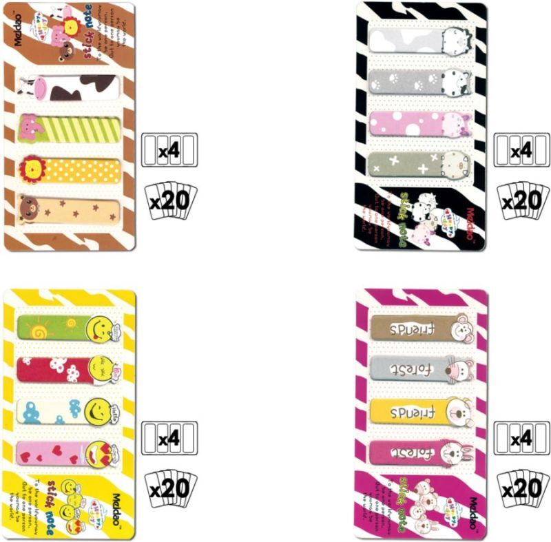 Sticky Notes 21x9cm 4Τμχ-4 Σχέδια (Σ3121)