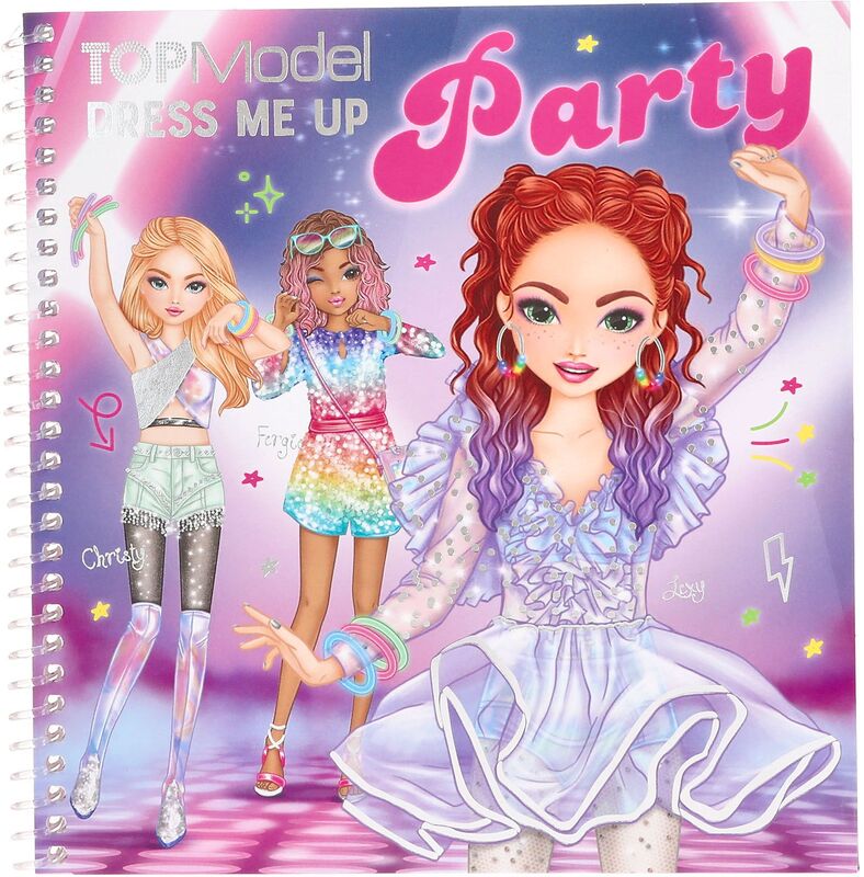 Top Model Μπλοκ Ζωγραφικής Με Αυτοκόλλητα-Dress Me Up Party (D13438)