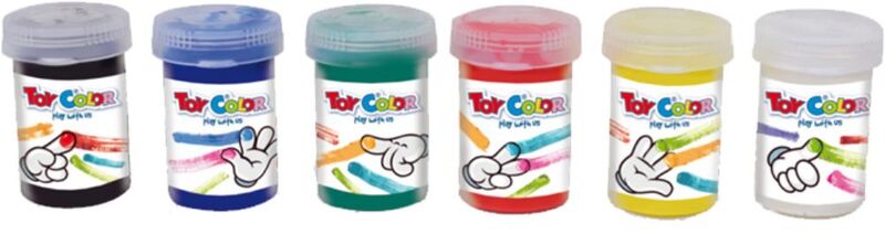 Toy Color Δακτυλομπογιές 25ml 6Τμχ (220.005472)
