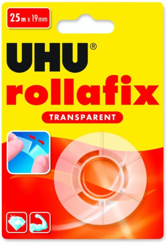 UHU Rollafix Διάφανη Κολλητική Ταινία Ανταλλακτικό 25x19mm (35327)