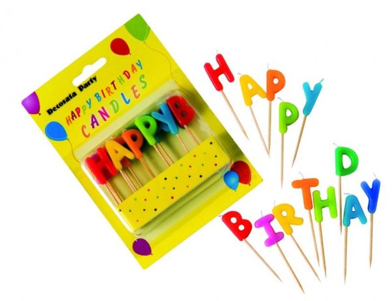 Κεριά Γενεθλίων Happy Birthday (9191)
