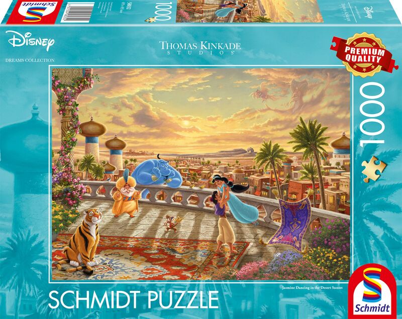 Παζλ Kinkade Disney 1000-Jasmine Dancing In The Desert Sunset (58032)