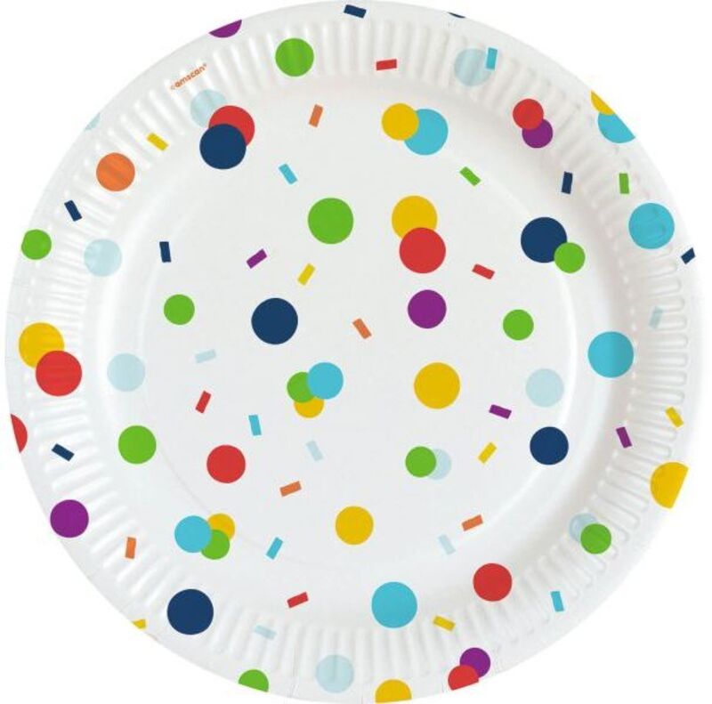 Πιάτα 18εκ Confetti Birthday 8Τμχ (M990634566)