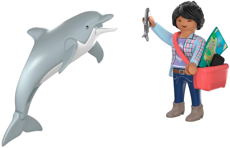 Playmobil Δελφίνι Και Επισκέπτης Πάρκου (72091)