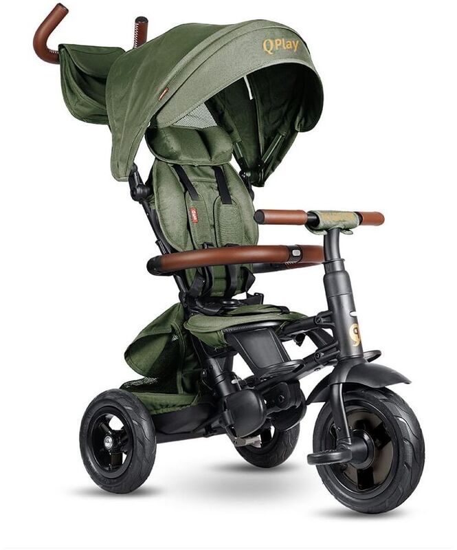 QPlay Τρίκυκλο Rito Deluxe Air Gel Wheels Olive Green (01-1212068-05)