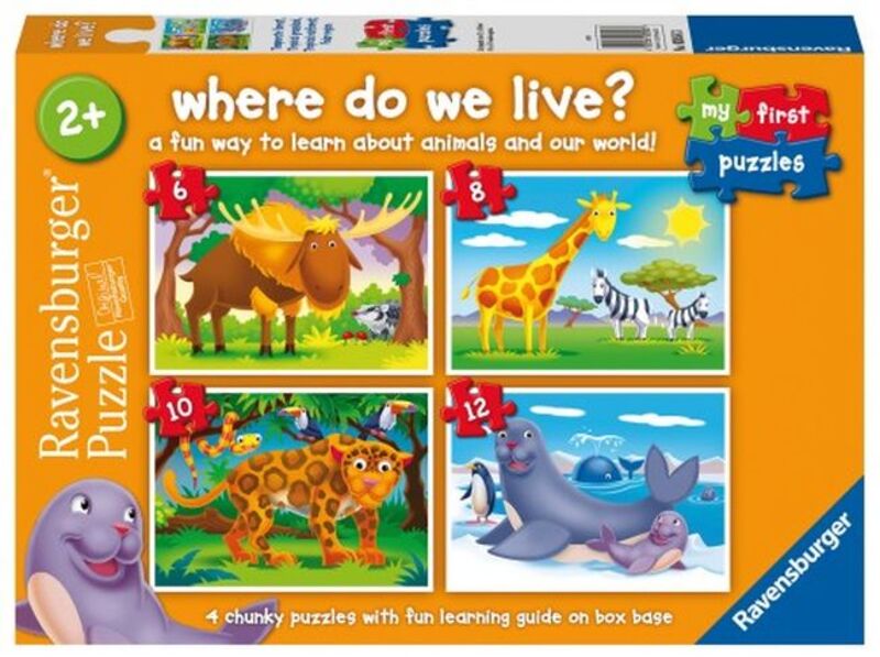 Ravensburger Παζλ 6/8/10/12 Ζώα Του Κόσμου (03058)