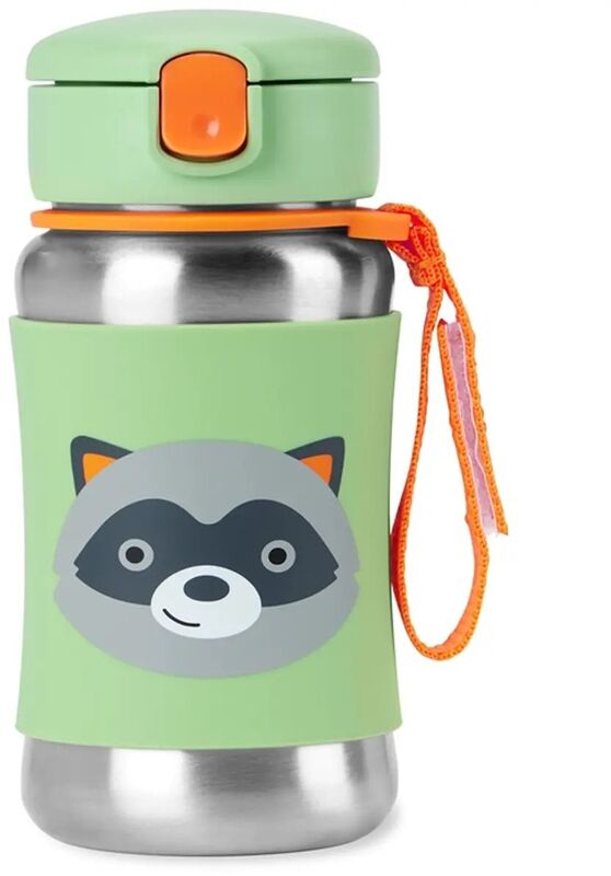 Skip Hop Stainless Steel-Raccoon Παγούρι Με Καλαμάκι (29-2903011-36/9S891910)