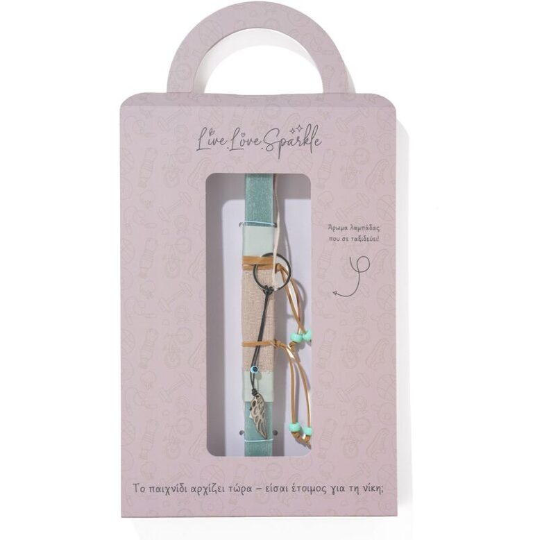 Λαμπάδα Δερμάτινο Μπρελόκ Gun Metal Φτερό 3.6cm (ML26056)