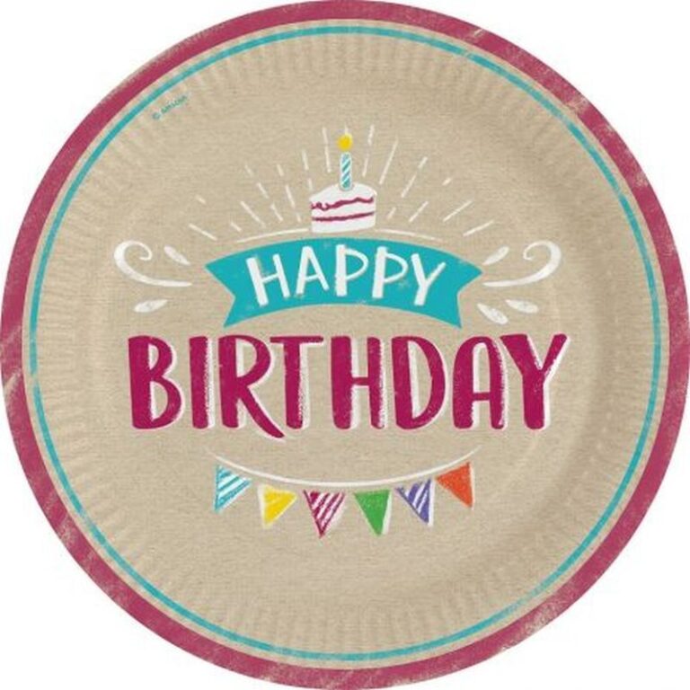 Πιάτα 23εκ. Birthday Party 8Τμχ (M9904389)