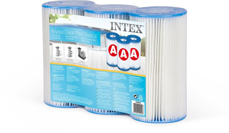 Intex Ανταλλακτικό Φίλτρο Πισίνας Cartridge A Tri-Pack (29003)