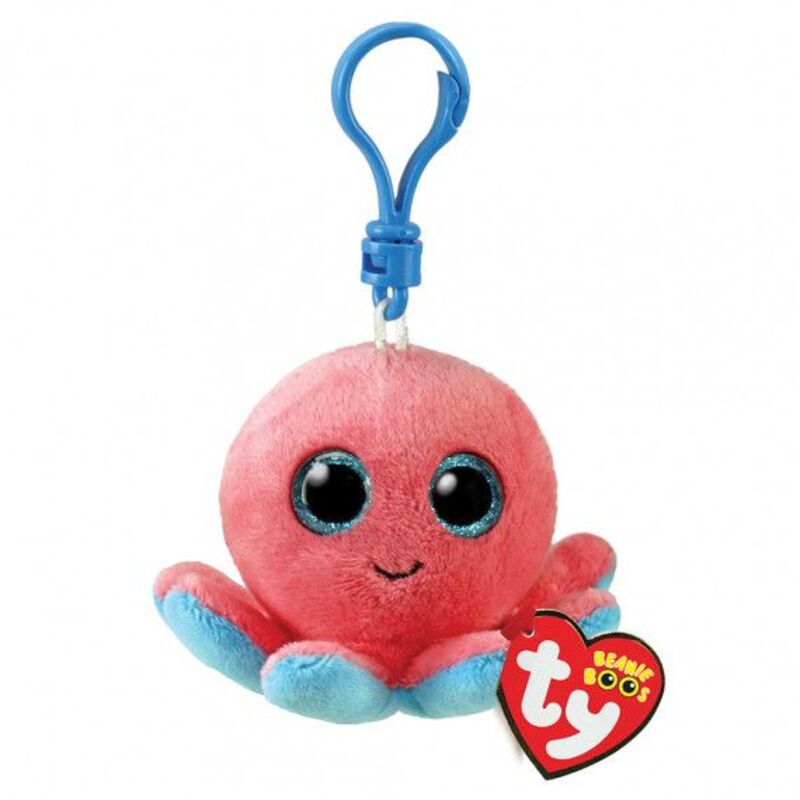Λούτρινο Beanie Boos Κλιπ Χταπόδι Κοραλί 8.5cm (1607-35255)