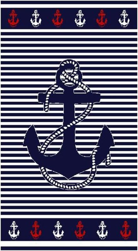 Πετσέτα Θαλάσσης Ζακαρ Άγκυρα 86X160cm (TOW-23211)